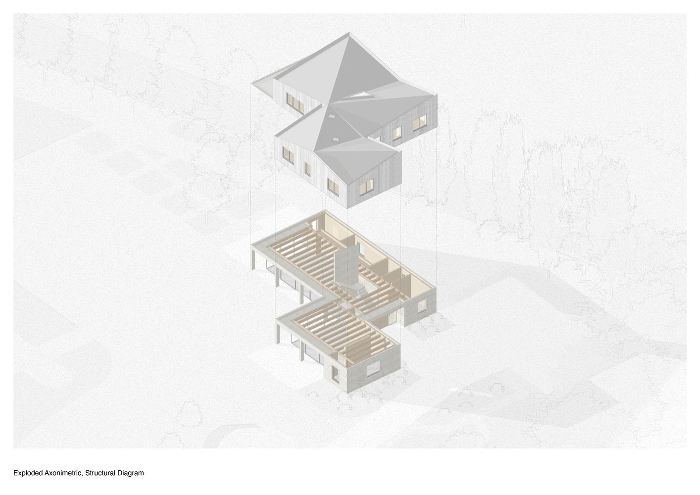 Field House axonometric structural diagram